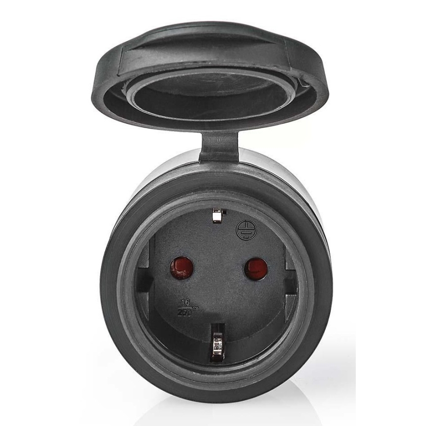 Enchufe inteligente 3680W/230V/Schuko Tipo F/16A Wi-Fi IP44 negro