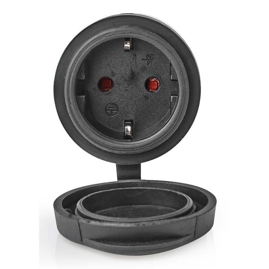 Enchufe inteligente 3680W/230V/Schuko Tipo F/16A Wi-Fi IP44 negro
