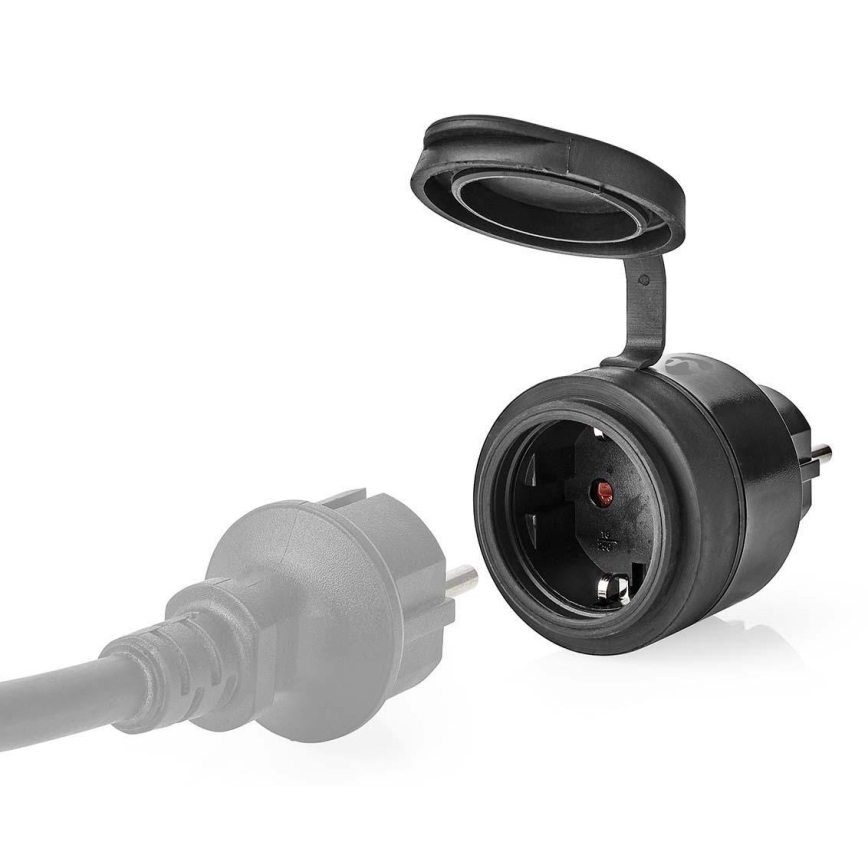 Enchufe inteligente 3680W/230V/Schuko Tipo F/16A Wi-Fi IP44 negro
