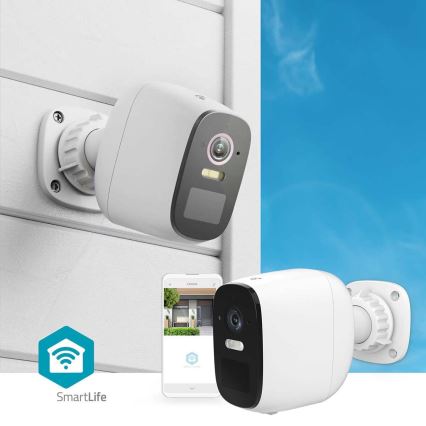 Cámara recargable inteligente para exteriores con sensor SmartLife 4MP Quad HD 1440p 5V/5200mAh Wi-Fi Tuya IP66