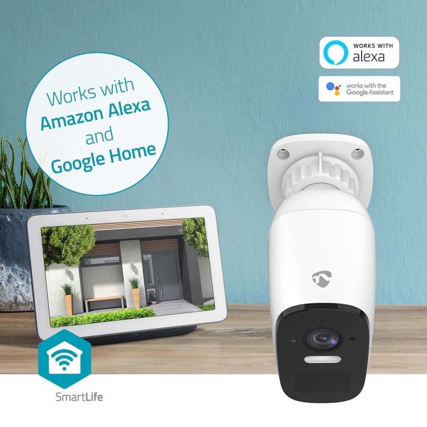 Cámara recargable inteligente para exteriores con sensor SmartLife 4MP Quad HD 1440p 5V/5200mAh Wi-Fi Tuya IP66