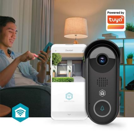 Timbre de vídeo inteligente SmartLife con sensor de movimiento 5V Full HD 1080p IP54 Wi‑Fi Tuya