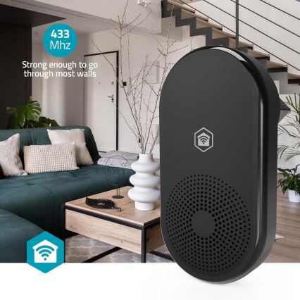 Gong para timbre SmartLife Wi-Fi, negro