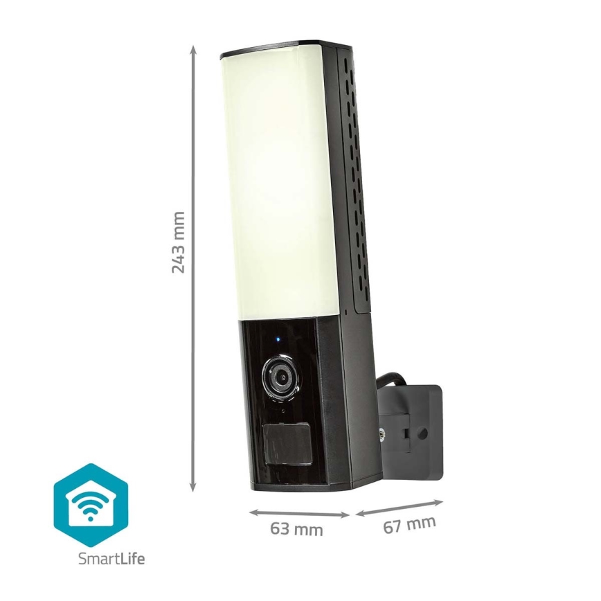 Cámara inteligente para exteriores Smartlife Full HD 1080p con iluminación LED Wi-Fi Tuya IP65
