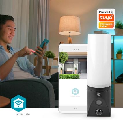 Cámara exterior inteligente SmartLife Full HD 1080p con iluminación LED Wi-Fi Tuya IP65