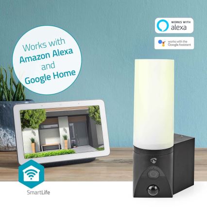 Cámara exterior inteligente SmartLife Full HD 1080p con iluminación LED Wi-Fi Tuya IP65