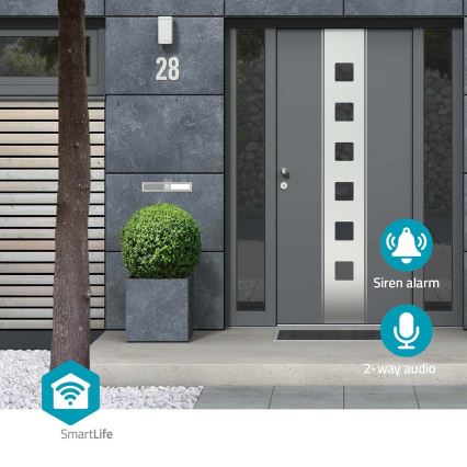 Cámara exterior inteligente SmartLife Full HD 1080p con iluminación LED Wi-Fi Tuya IP65