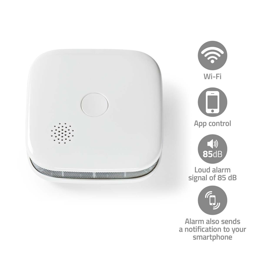 Detector de humo SmartLife 3V/1xCR123A Wi-Fi Tuya