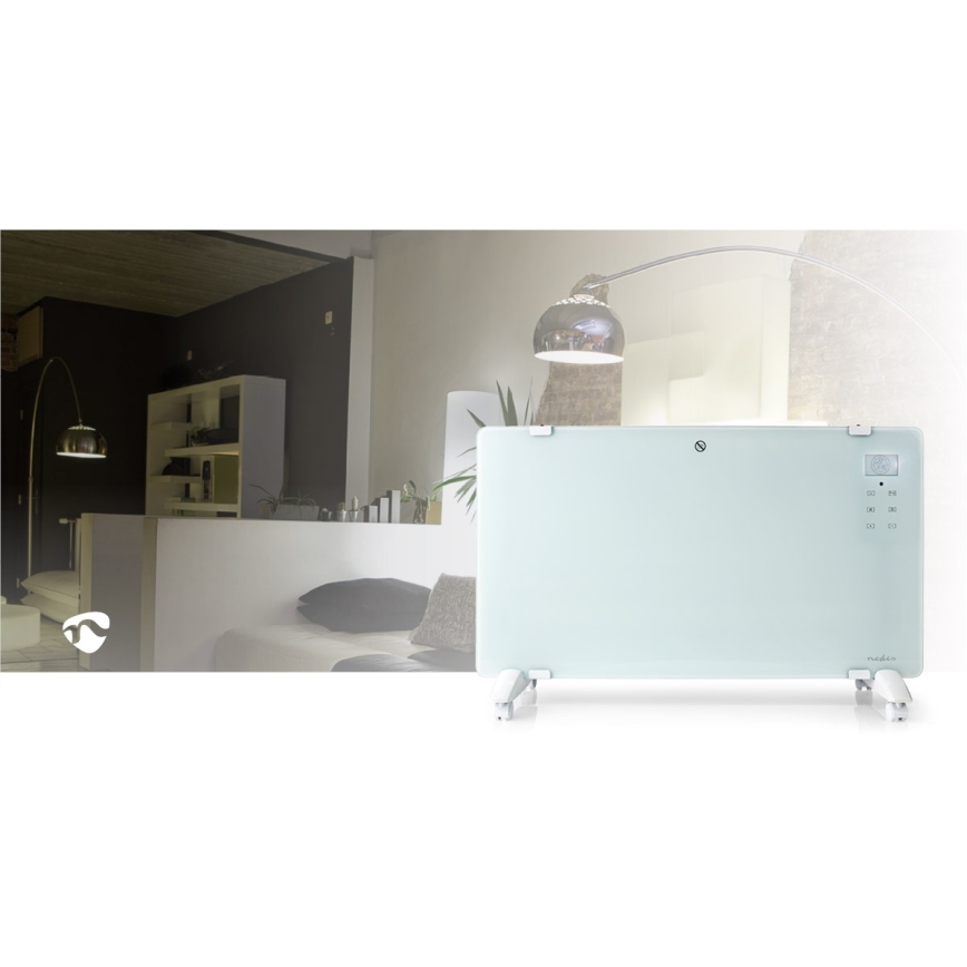 Calefactor/convector eléctrico 2000 W/230 V, Wi-Fi, IP24, con termostato