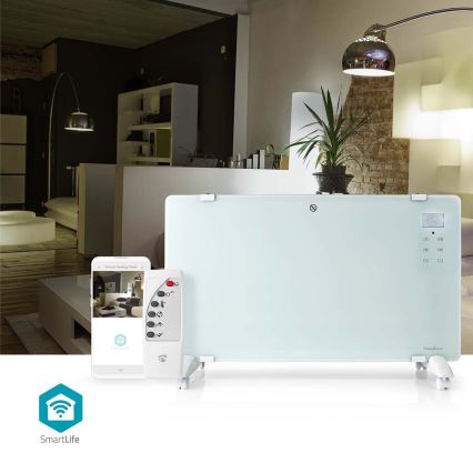 Calefactor/convector eléctrico 2000 W/230 V, Wi-Fi, IP24, con termostato