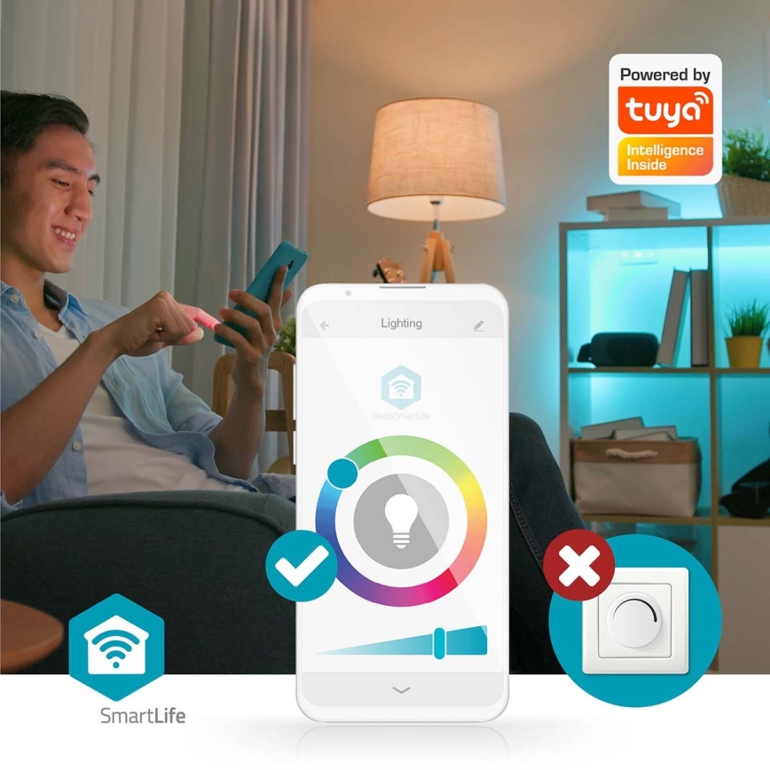 Plafón regulable RGBW SmartLife LED/18W/230V 2700-6500K Wi-Fi Tuya