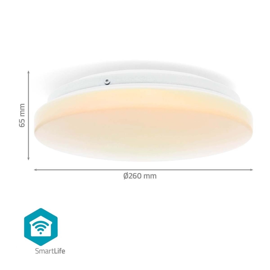 LED RGBW Plafón regulable para el baño SmartLife LED/18W/230V 2700-6500K IP44 Wi-Fi Tuya