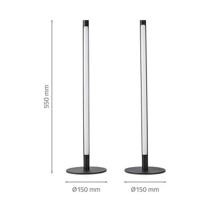 SET 2x LED RGBIC Lámpara de mesa con dimmer SmartLife LED/36W/230V 55 cm 2700-6500K Wi-Fi Tuya + control remoto
