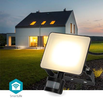 Proyector LED regulable con sensor de movimiento SmartLife LED/20W/230V 3000-6500K IP44 Wi-Fi