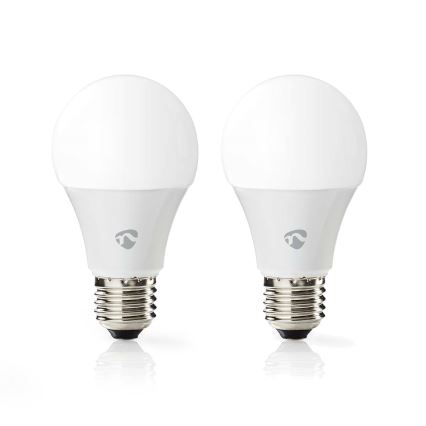 JUEGO 2xLED RGBW Bombilla regulable E27/9W/230 Wi-Fi 2700-6500K