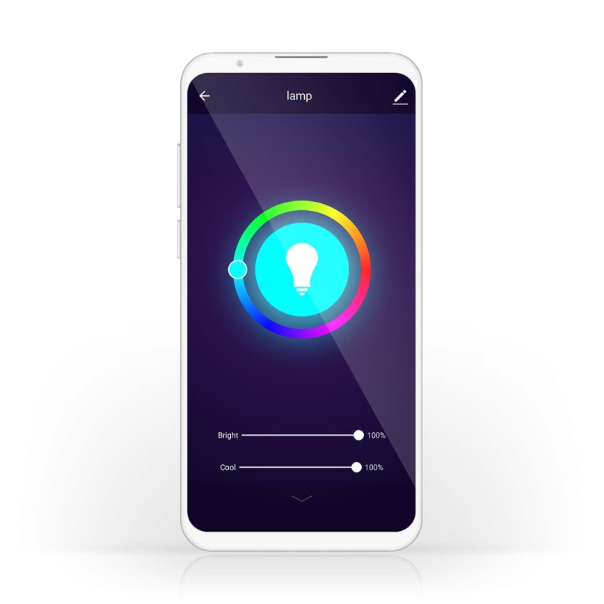 JUEGO 2xLED RGBW Bombilla regulable E27/9W/230 Wi-Fi 2700-6500K