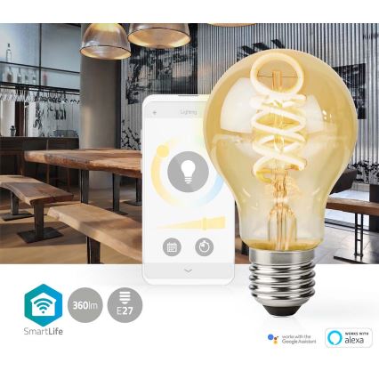 Bombilla LED regulable A60 E27/4,9W/230V Wi-Fi 1800-6500K