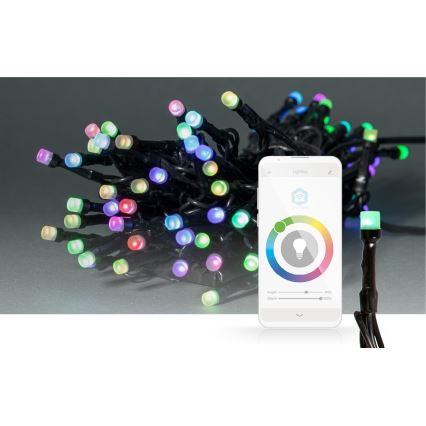 Cadena LED RGB para exteriores 42xLED/8 funciones IP65 Wi-Fi Tuya