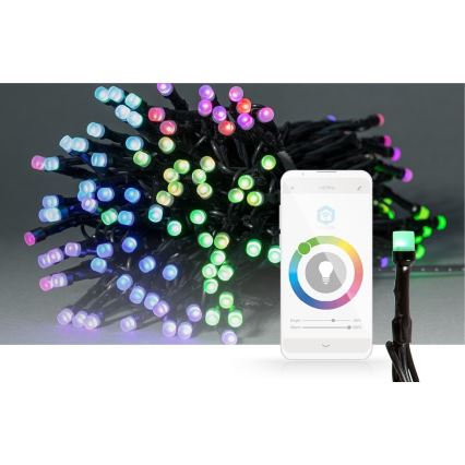 Guirnalda LED RGB exterior 84xLED/8 funciones 13m IP65 Wi-Fi Tuya