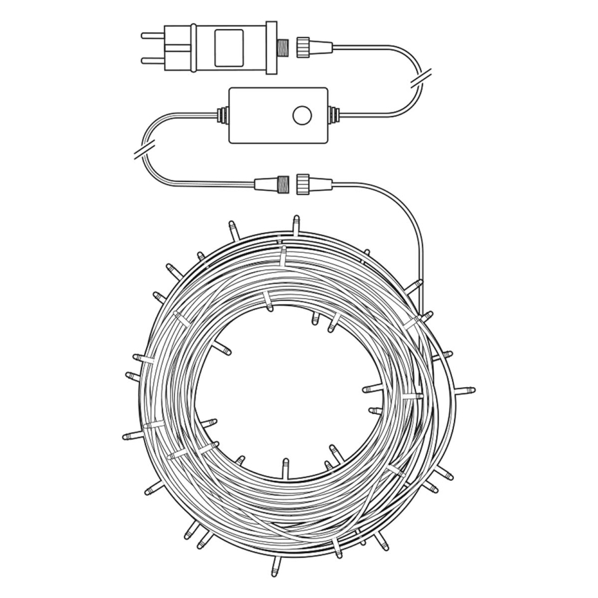 Cadena de Navidad 400xLED/8 funciones 25m IP65 Wi-Fi Tuya cálida
