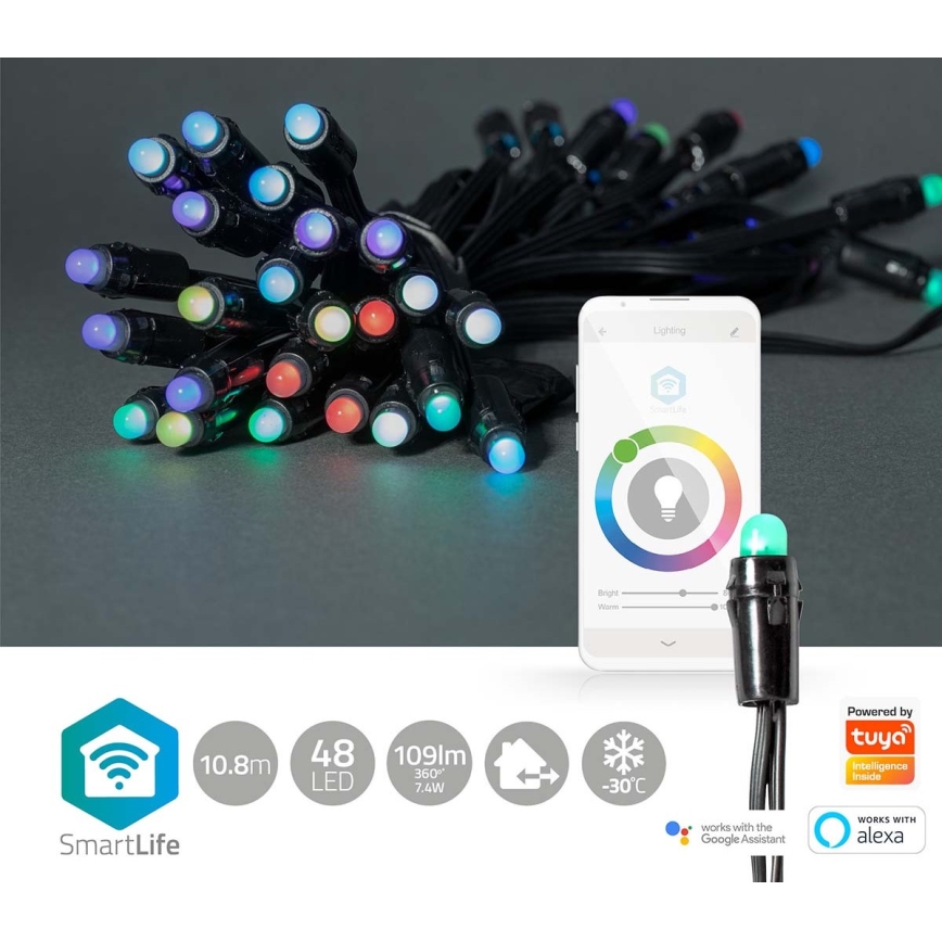 Cadena de Navidad 400xLED/8 funciones 25m IP65 Wi-Fi Tuya cálida