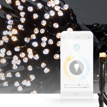 Cadena de Navidad LED 100xLED/8 funciones 15m IP65 Wi-Fi Tuya