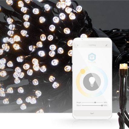 Cadena de Navidad LED 200xLED/8 funciones 25m IP65 Wi-Fi Tuya