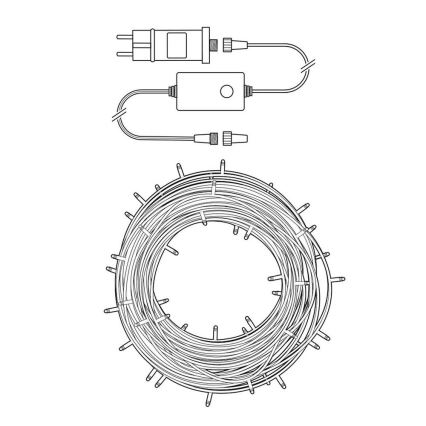 Cadena de Navidad LED 50xLED/8 funciones 10m IP65 Wi-Fi Tuya