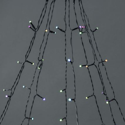 Cortina de luces LED navideñas para exterior 200xLED/8 funciones 10x2m IP65 Wi-Fi Tuya blanco cálido a frío