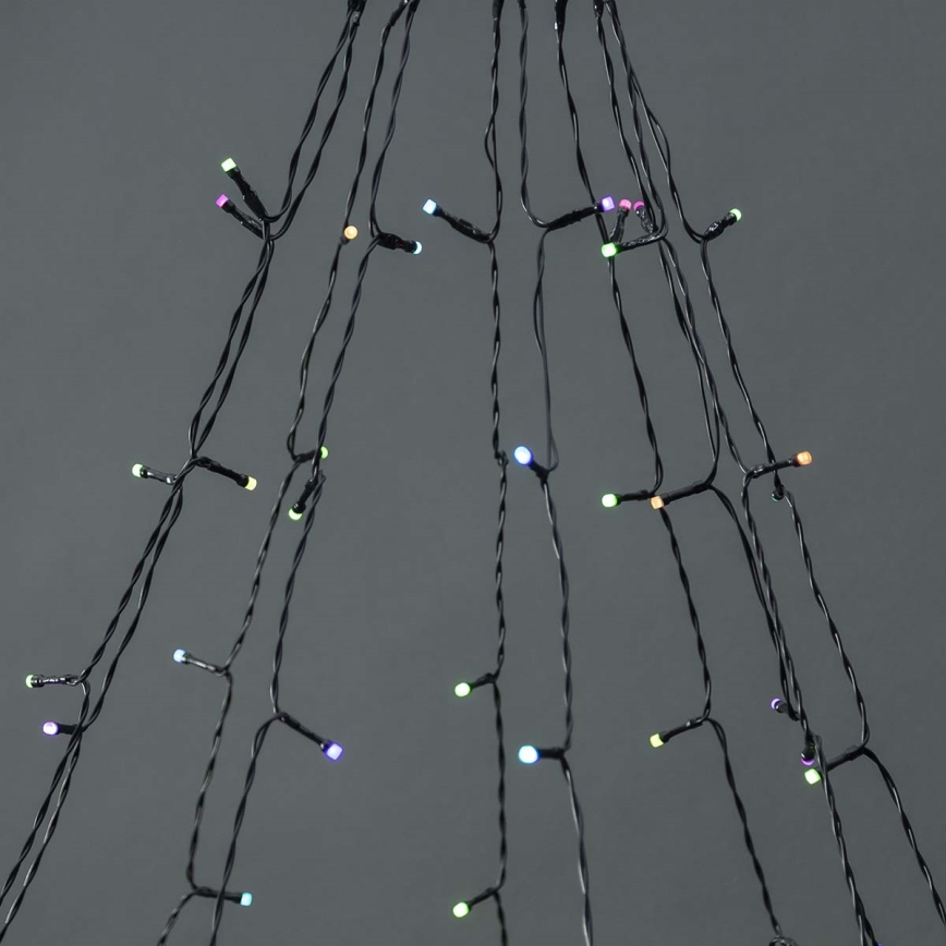 Cortina de luces LED navideñas para exterior 200xLED/8 funciones 10x2m IP65 Wi-Fi Tuya blanco cálido a frío