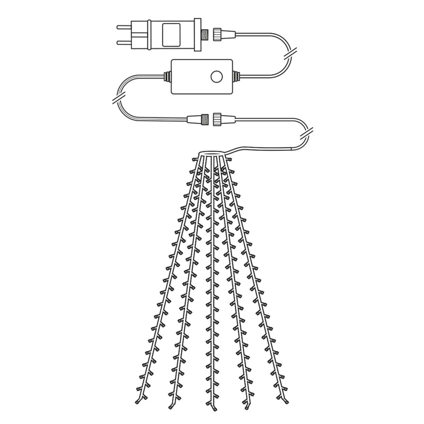 Cortina de Navidad LED para exteriores 200xLED/8 funciones 5x7m IP65 Wi-Fi Tuya blanco cálido a frío
