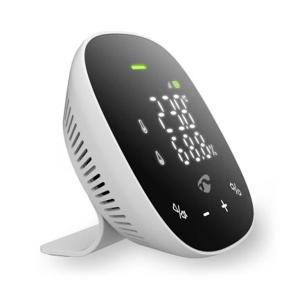 Monitor inteligente de calidad del aire con pantalla LED SmartLife Wi-Fi