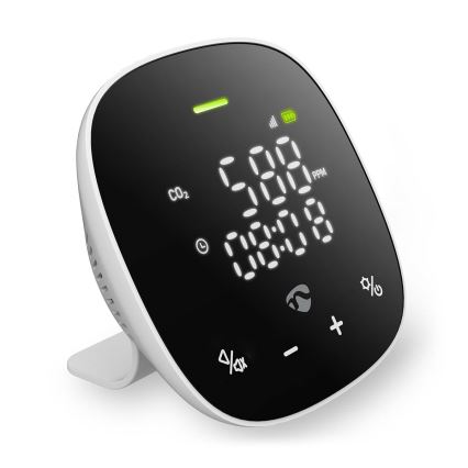Monitor inteligente de calidad del aire con pantalla LED SmartLife Wi-Fi