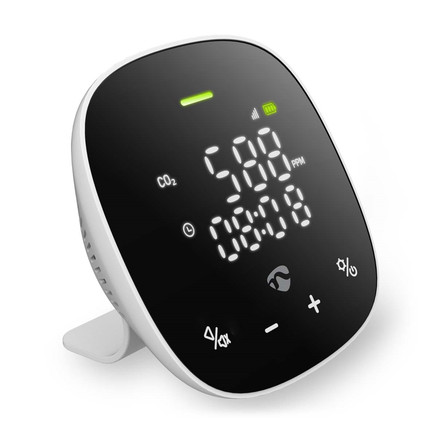 Monitor inteligente de calidad del aire con pantalla LED SmartLife Wi-Fi