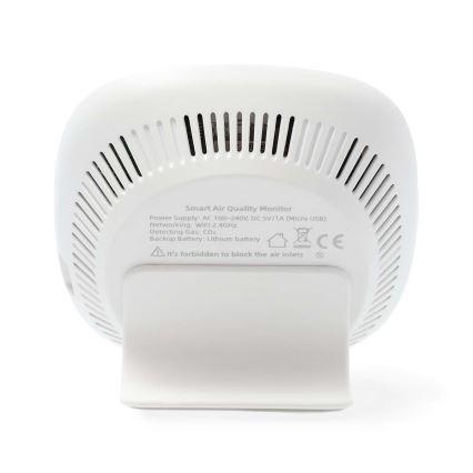 Monitor inteligente de calidad del aire con pantalla LED SmartLife Wi-Fi