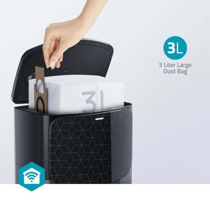 Robot aspirador inteligente con fregona SmartLife 5200 mAh Wi-Fi Tuya negro + control remoto