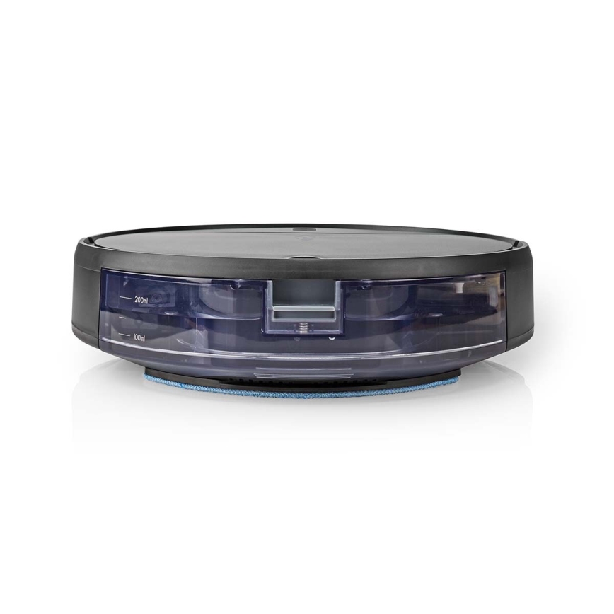 Robot aspirador inteligente con fregona 28W/2500 mAh Wi-Fi negro + control remoto
