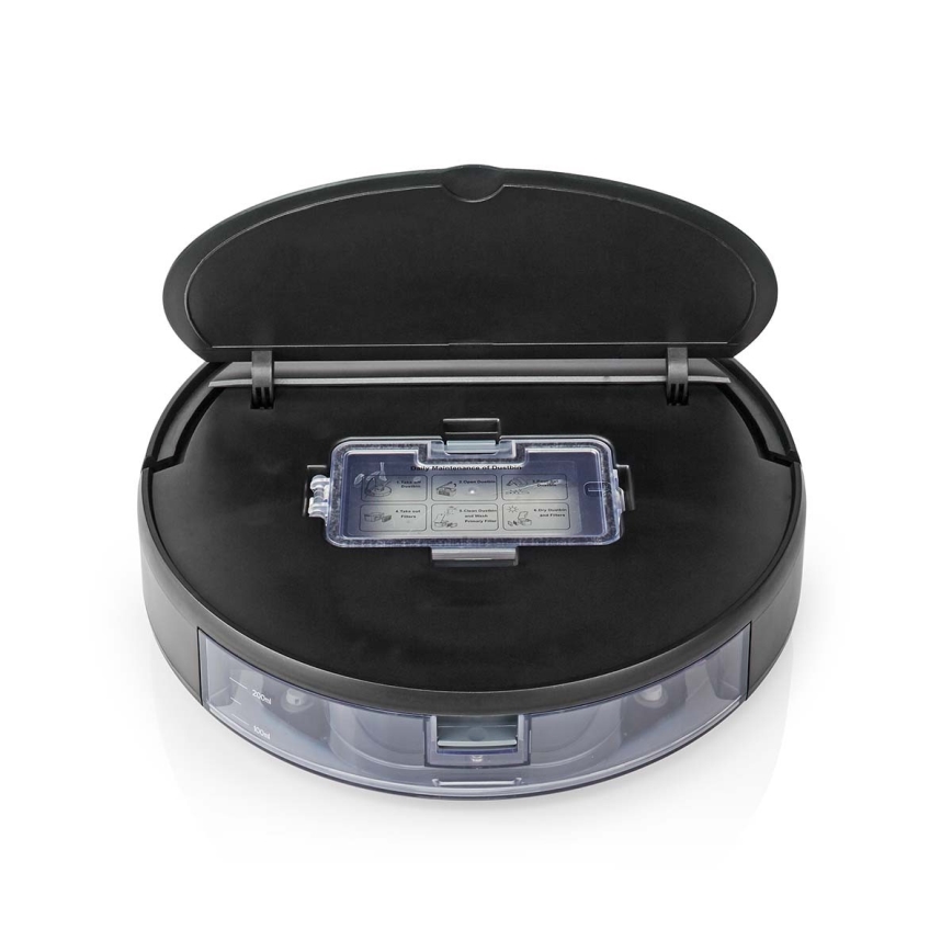 Robot aspirador inteligente con fregona 28W/2500 mAh Wi-Fi negro + control remoto