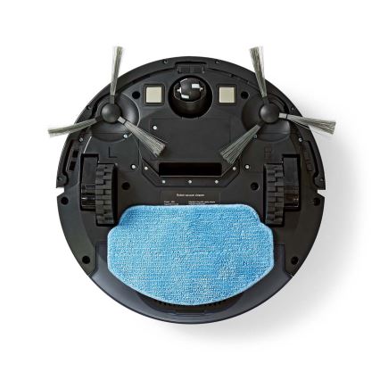 Robot aspirador inteligente con fregona 28W/2500 mAh Wi-Fi negro + control remoto