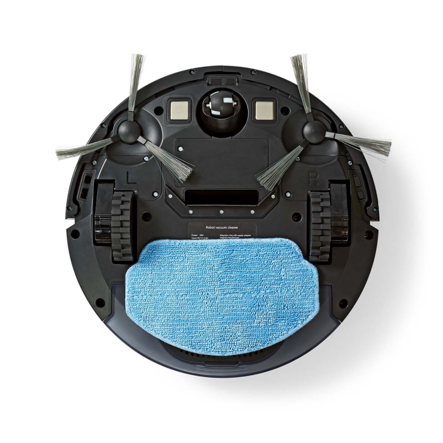 Aspiradora robótica inteligente con mopa 28W/2500 mAh Wi-Fi negra + mando a distancia