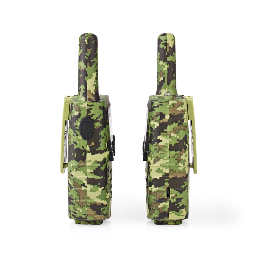 JUEGO 2x Walkie-talkie con luz LED 3xAAA alcance 8 km camuflaje