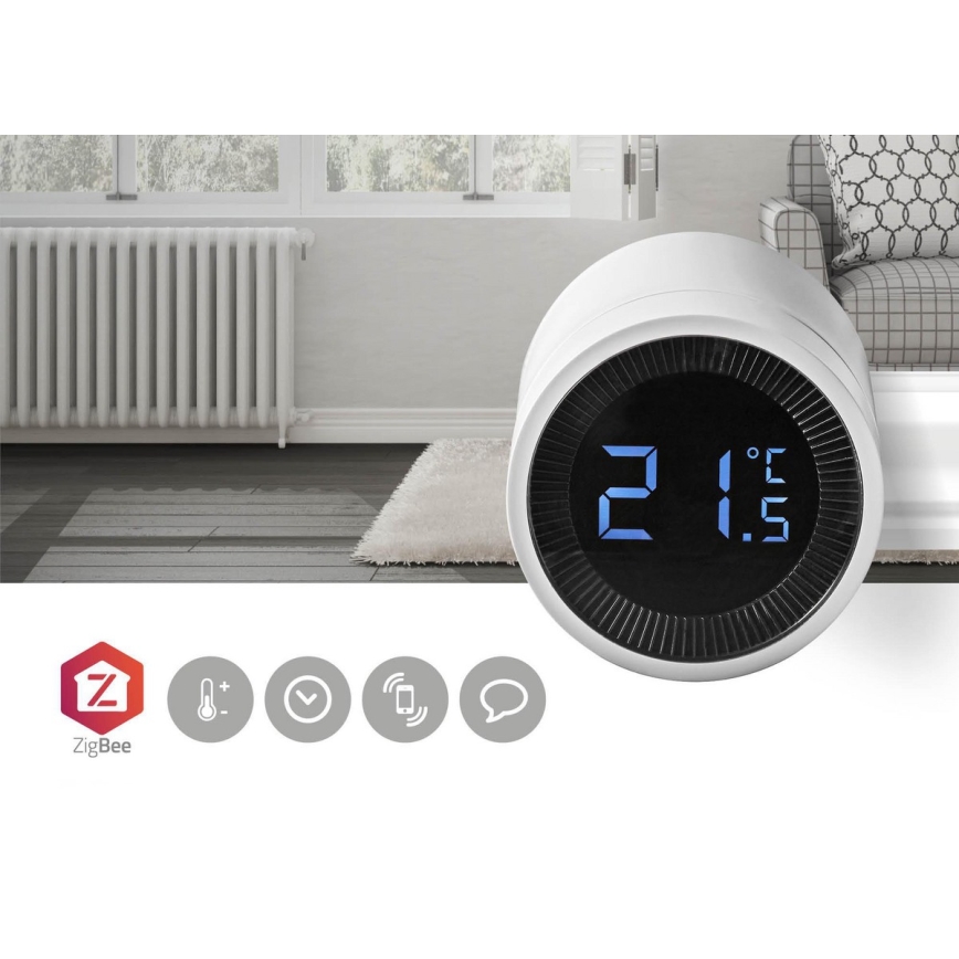 Control inteligente LED para radiadores ZigBee 2xAA