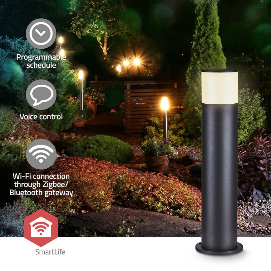 Lámpara exterior LED RGBW regulable SmartLife LED/10W/230V IP65 Wi-Fi Tuya negra