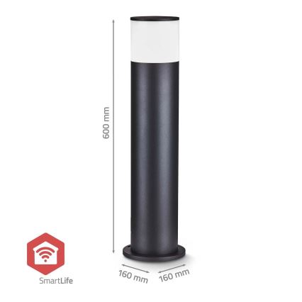 Lámpara exterior LED RGBW regulable SmartLife LED/10W/230V IP65 Wi-Fi Tuya negra