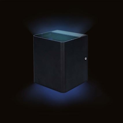 Aplique de pared exterior LED RGBW regulable SmartLife LED/12W/230V IP65 Wi-Fi Tuya negro