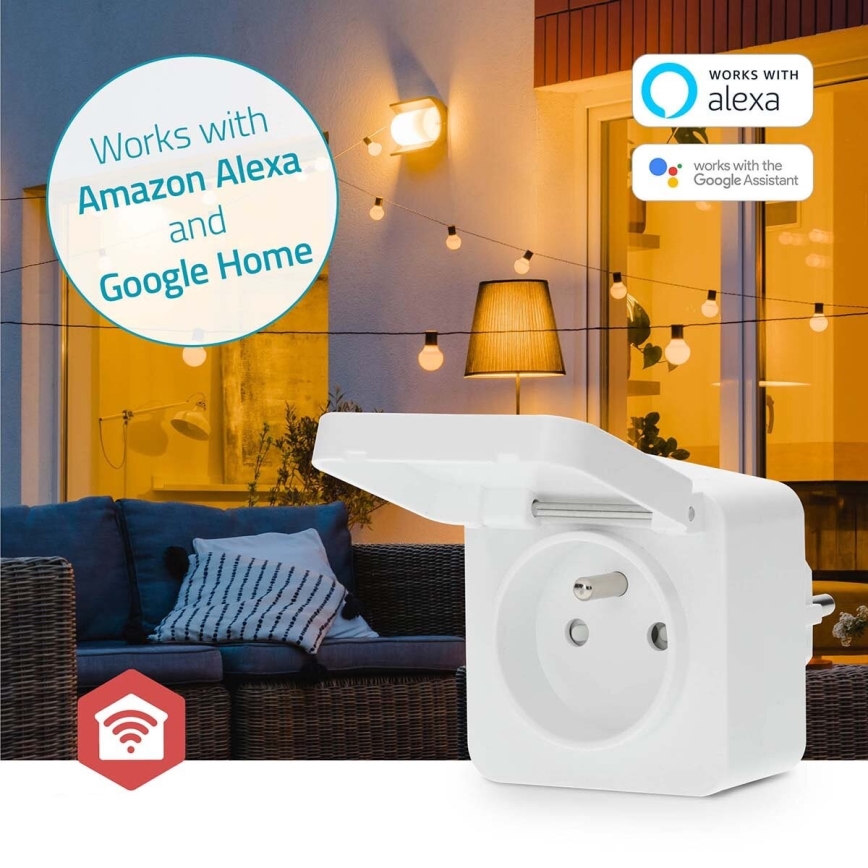 Toma inteligente Smartlife 3680W/230V/ Type E/16A Wi-Fi Tuya IP44