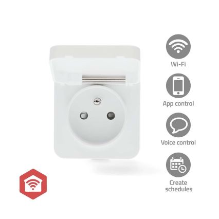 Toma inteligente Smartlife 3680W/230V/ Type E/16A Wi-Fi Tuya IP44