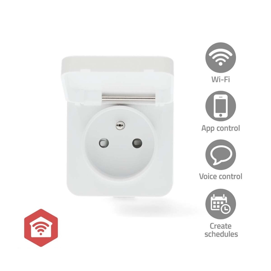 Toma inteligente Smartlife 3680W/230V/ Type E/16A Wi-Fi Tuya IP44