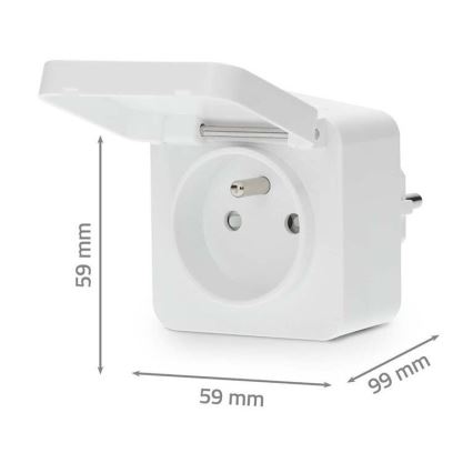 Toma inteligente Smartlife 3680W/230V/ Type E/16A Wi-Fi Tuya IP44