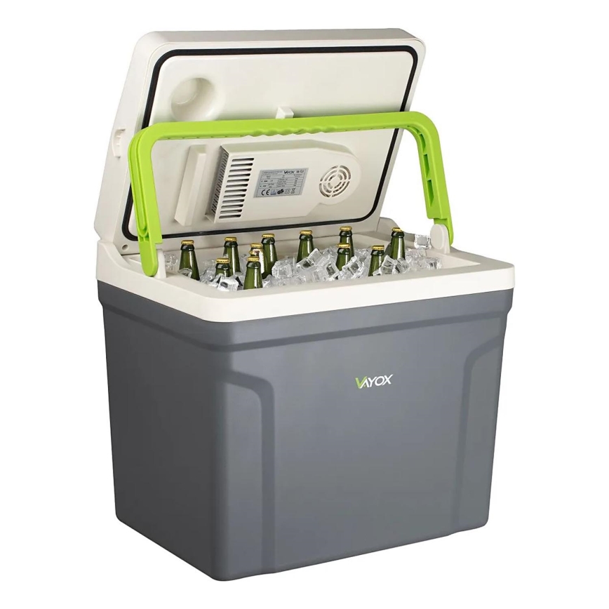 Nevera de viaje con función de calefacción 27 l 230V/12V/24V gris
